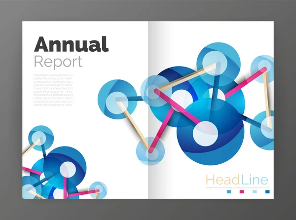 Molecule annual report — Stock Vector