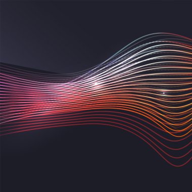 Koyu arka plan dalga duman