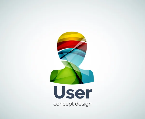 ユーザーのアバターのロゴのテンプレート — ストックベクタ