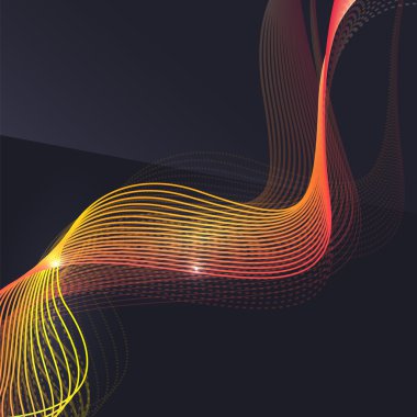 Koyu arka plan dalga duman