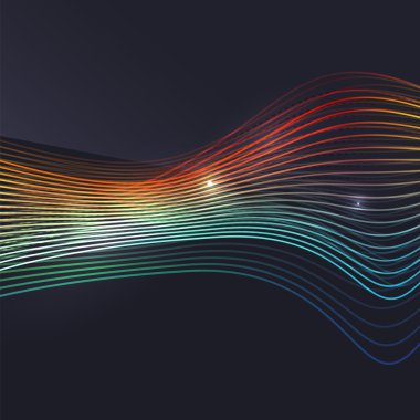 Koyu arka plan dalga duman