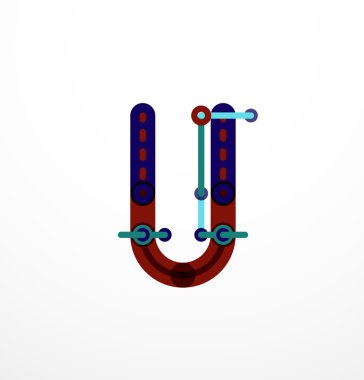 Doğrusal iş logo mektubu