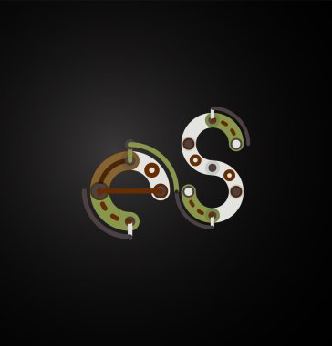 Doğrusal iş logo mektubu