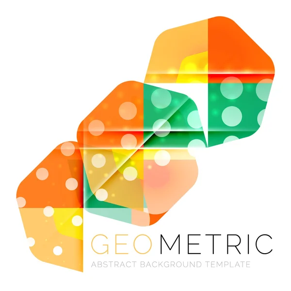 Geometrische minimale abstracte achtergrond met lichteffecten — Stockvector