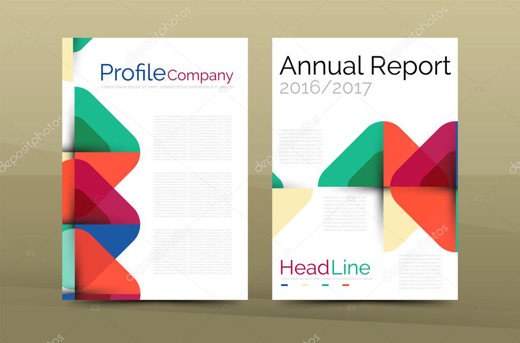 Business annual report cover design template