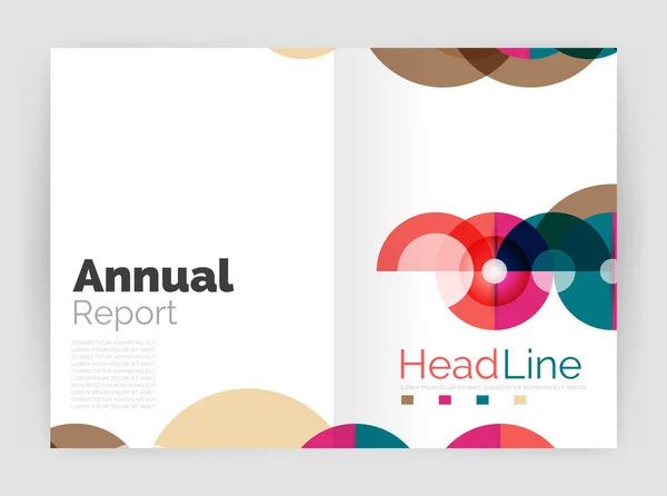Cercle contexte abstrait, rapport annuel des entreprises — Image vectorielle