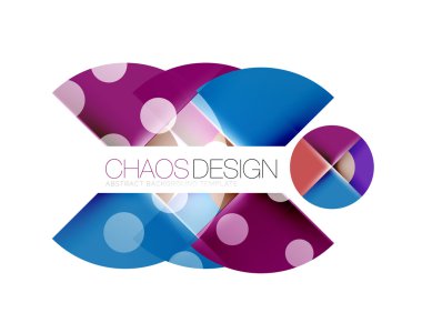 Şekiller, örnek metin ile banner daire