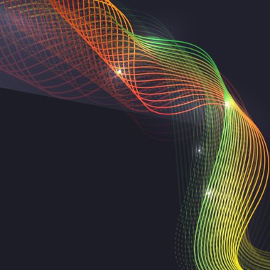 Koyu arka plan dalga duman