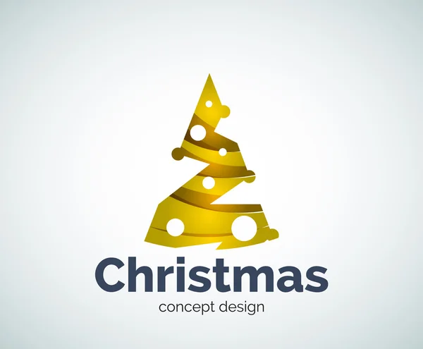 Vektor vánoční stromeček logo šablona — Stockový vektor