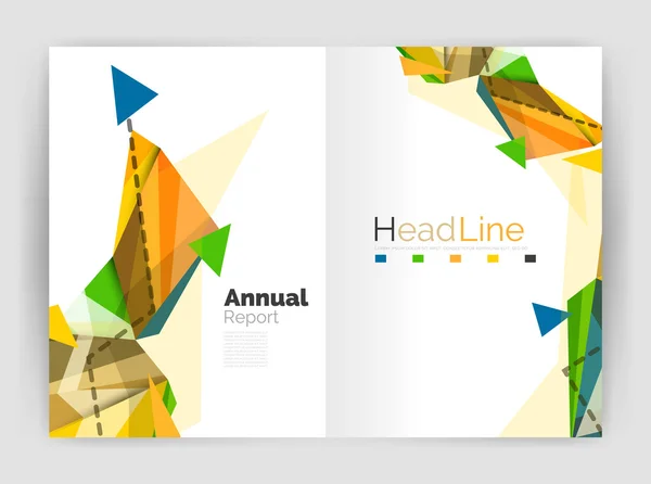 Unusual abstract corporate business brochure template — Stock Vector