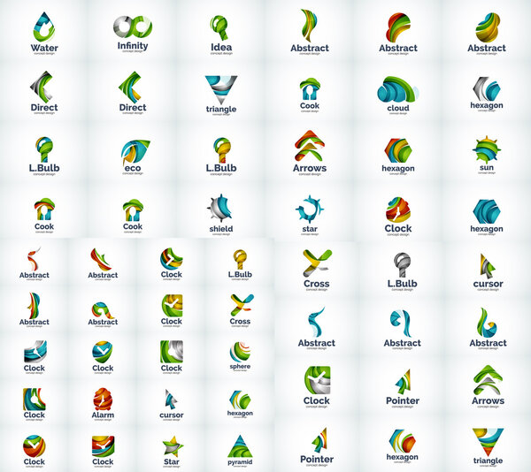 Mega collection of abstract company logos