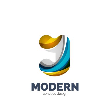 Modern soyut fütüristik logosu