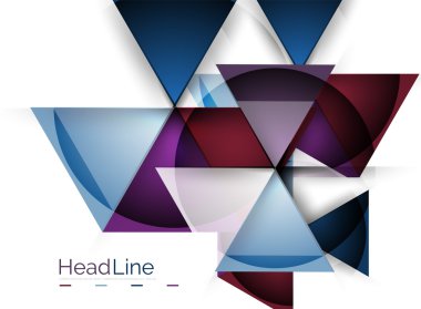 Parlak cam modern üçgen düzeni