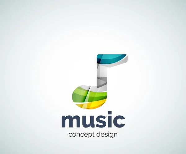 Musik logotyp mall — Stock vektor