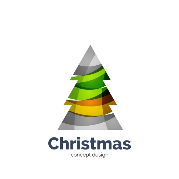 Vector abstract geometric Christmas tree icon — Stock Vector