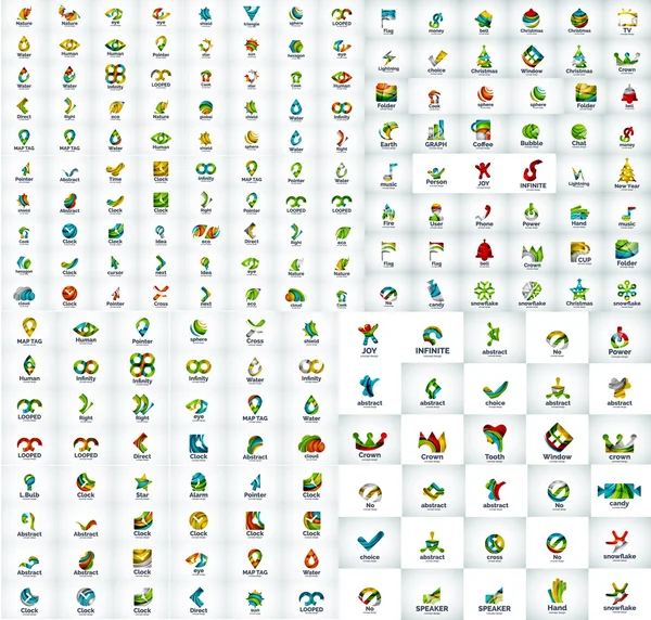 Mega coleção de ícones do logotipo da web —  Vetores de Stock
