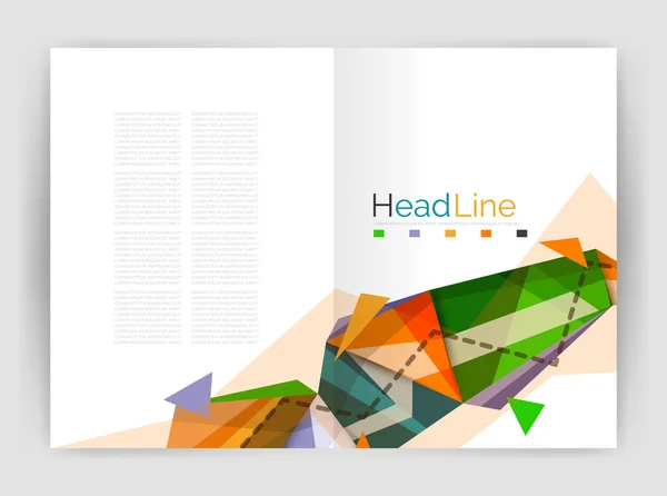 Modèle inhabituel de brochure d'entreprise abstraite — Image vectorielle