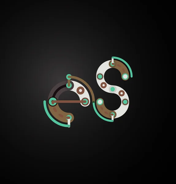 Özet satırı tasarım mektup logo — Stok Vektör