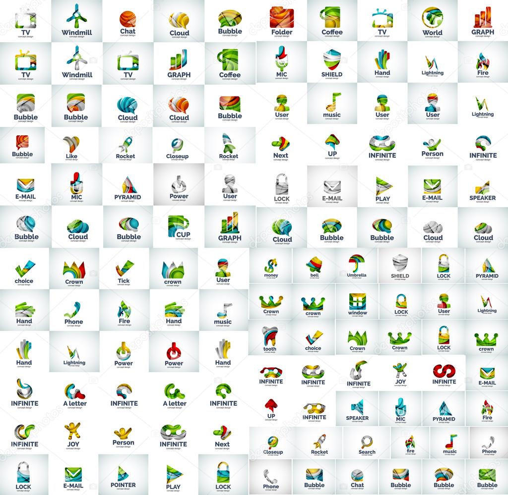 Mega collection of web logo icons