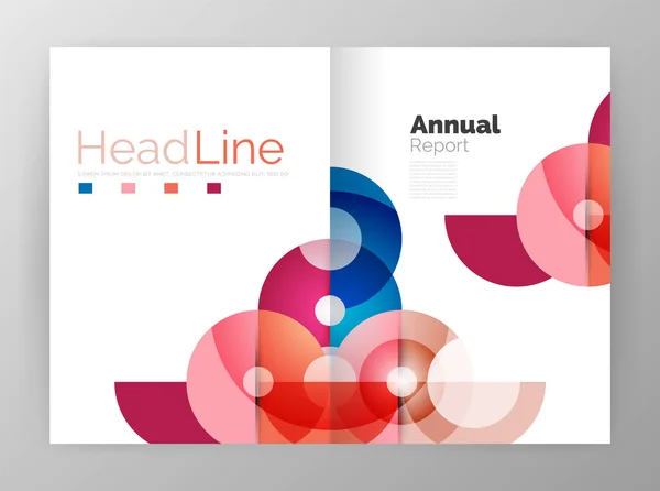 Abstract circles, annual report covers — Stock Vector