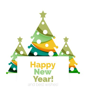 2017 Noel ve yeni yıl geometrik afiş