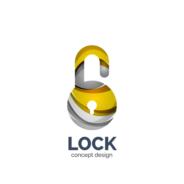 Creatieve abstracte lock logo — Stockvector