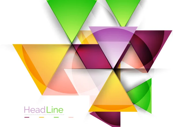 Färgglada trianglar på vit bakgrund — Stock vektor