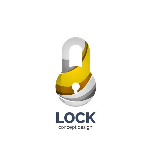 Creative abstract lock logo — Stock Vector