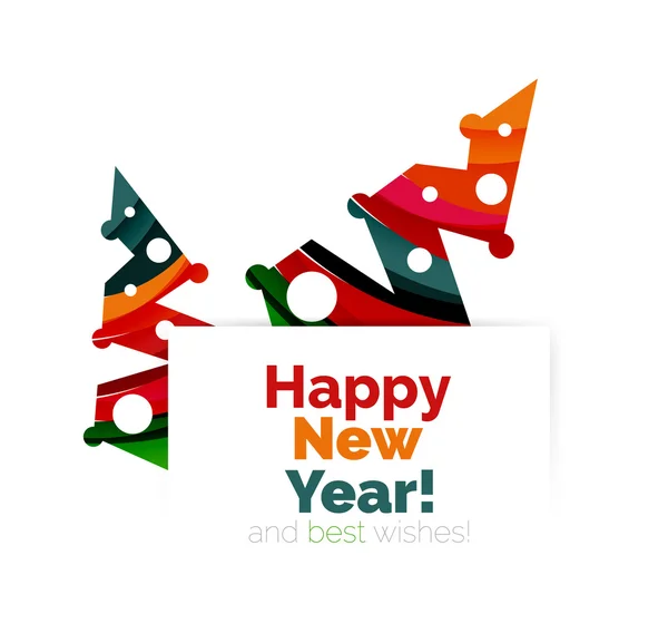 New Year geometric abstract sale promo banner — Stock Vector