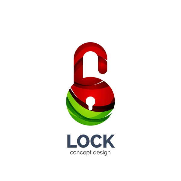 Creatieve abstracte lock logo — Stockvector
