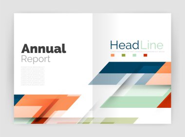 Modern içini kaplamak çizmek, hareket kavramı. İş yıllık rapor broşür şablonları