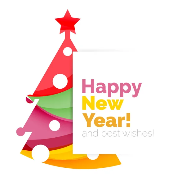 Mutlu yeni yıl ve Chrismas tatil tebrik kartı öğeleri — Stok Vektör