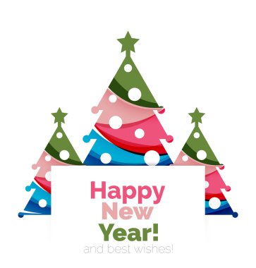 Noel geometrik afiş, 2017 yeni yıl