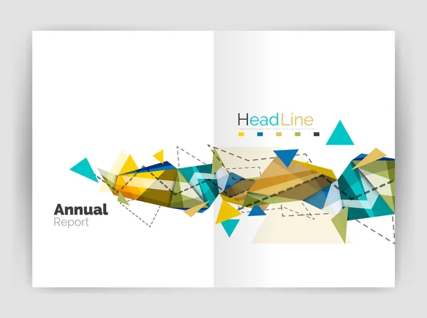 Triângulo de negócios design moderno negócio relatório anual panfleto — Vetor de Stock