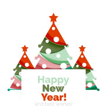 2017 Noel ve yeni yıl geometrik afiş