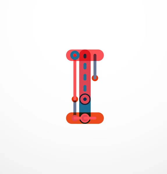 Diseño de línea abstracta letra logo — Vector de stock