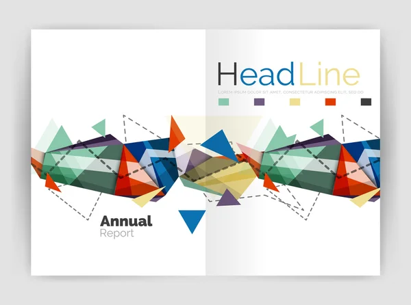 Triângulo de negócios design moderno negócio relatório anual panfleto — Vetor de Stock