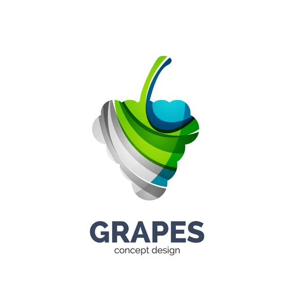 Vector uvas creativo abstracto fruta logo — Archivo Imágenes Vectoriales