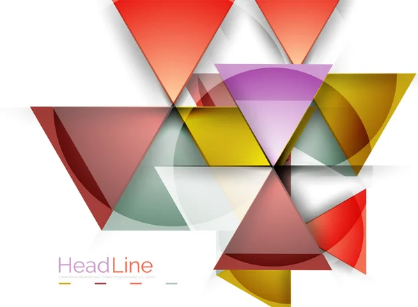 Triangles colorés sur fond blanc — Image vectorielle