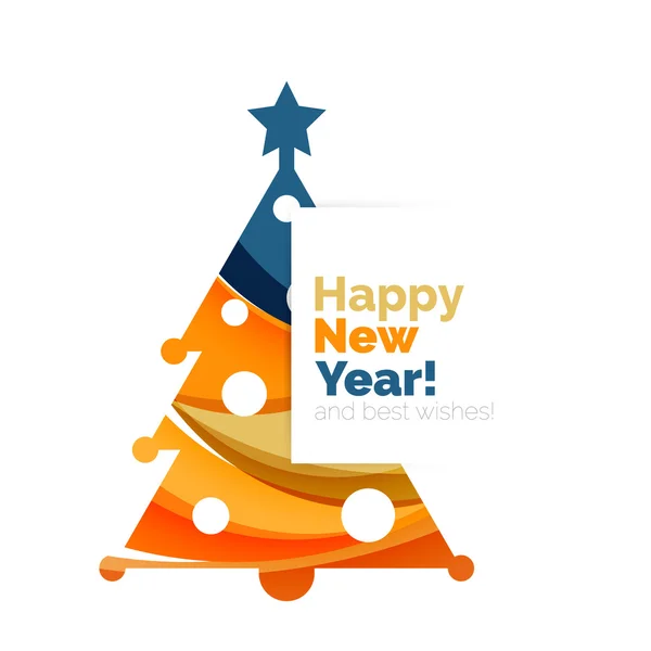 Feliz Año Nuevo y Navidad elementos de tarjetas de felicitación vacaciones — Vector de stock