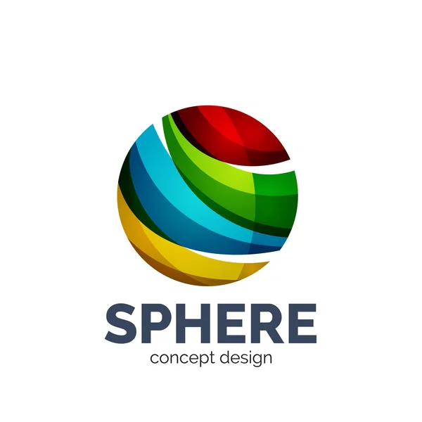 Modèle de logo abstrait sphère vectorielle — Image vectorielle