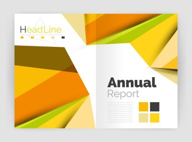 Geometrik üçgen iş broşür şablonu