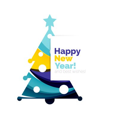 Noel geometrik afiş, 2017 yeni yıl