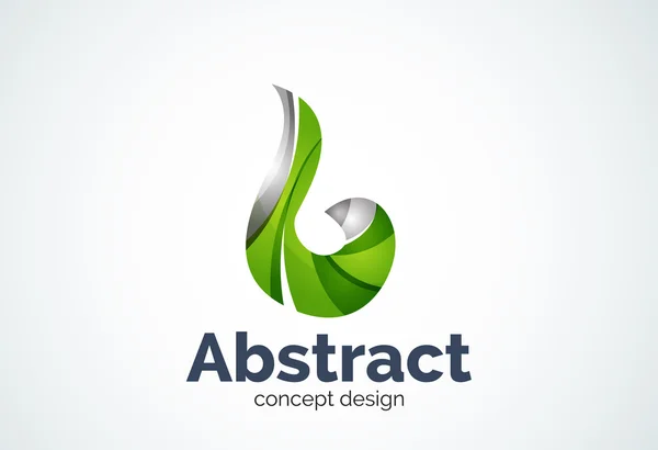 Modello astratto logo vortice, liscio concetto di forma elegante — Vettoriale Stock