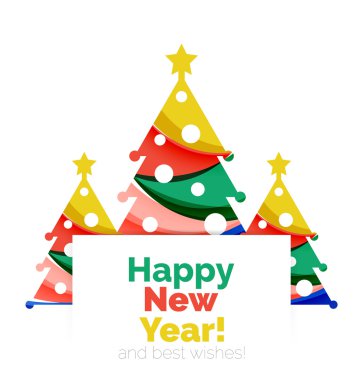 2017 Noel ve yeni yıl geometrik afiş