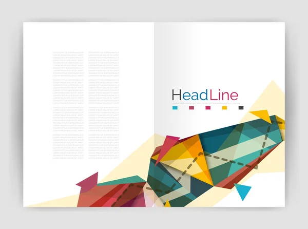 Triangle d'affaires design moderne entreprise rapport annuel flyer — Image vectorielle