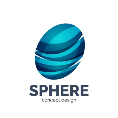 Vektör küre soyut logo şablonu