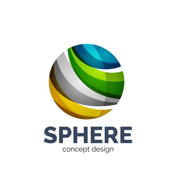 Modèle de logo abstrait sphère vectorielle — Image vectorielle