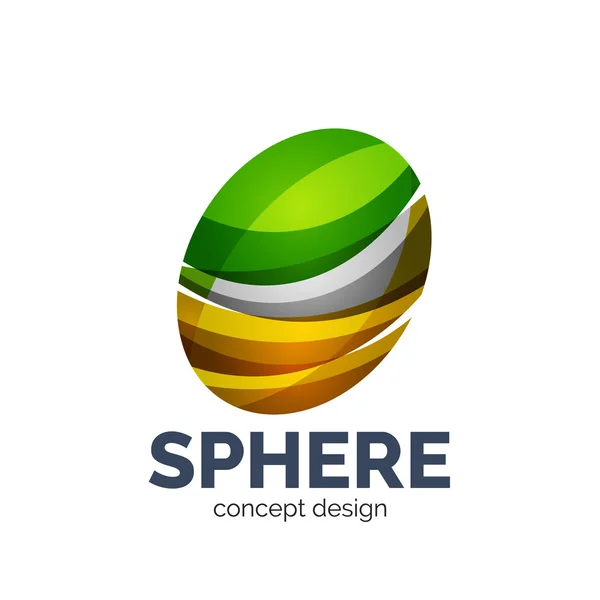 Modèle de logo abstrait sphère vectorielle — Image vectorielle