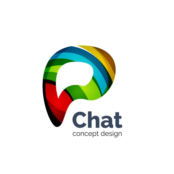 Πρότυπο διάνυσμα λογότυπο επιχειρήσεων - chat σύννεφο — Διανυσματικό Αρχείο